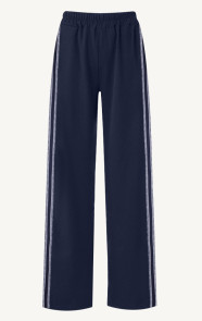 The Musthaves Straight Stretch Pantalon Met Bies Marine