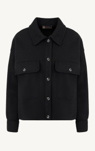 The Musthaves Soft Jacket Met Klepzakken Zwart