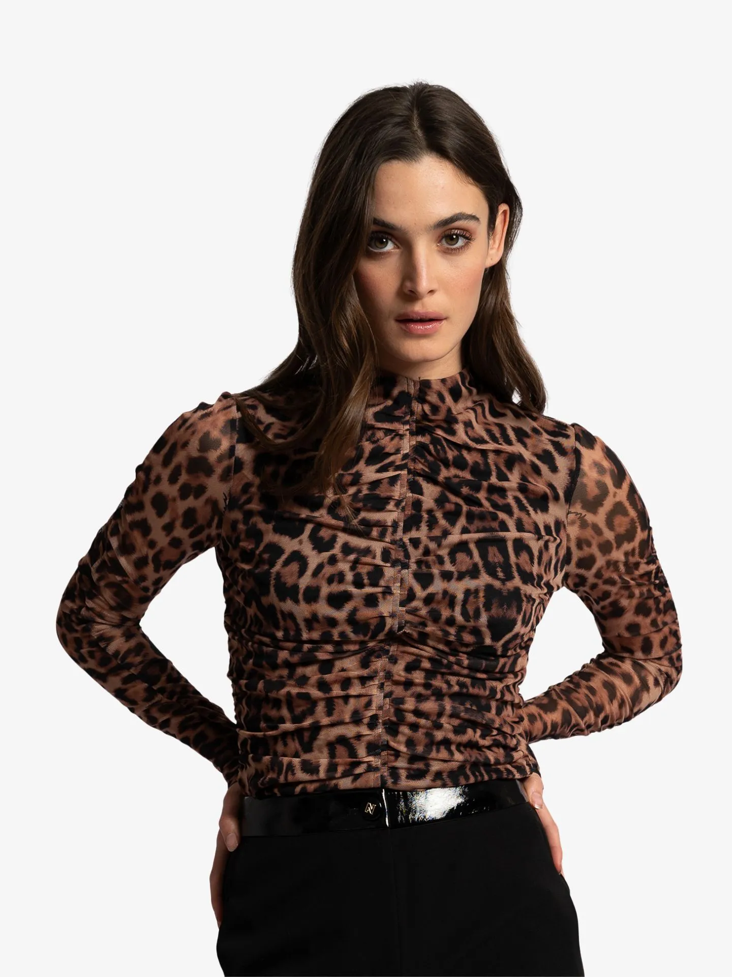 Nikkie Dames top luck leopard