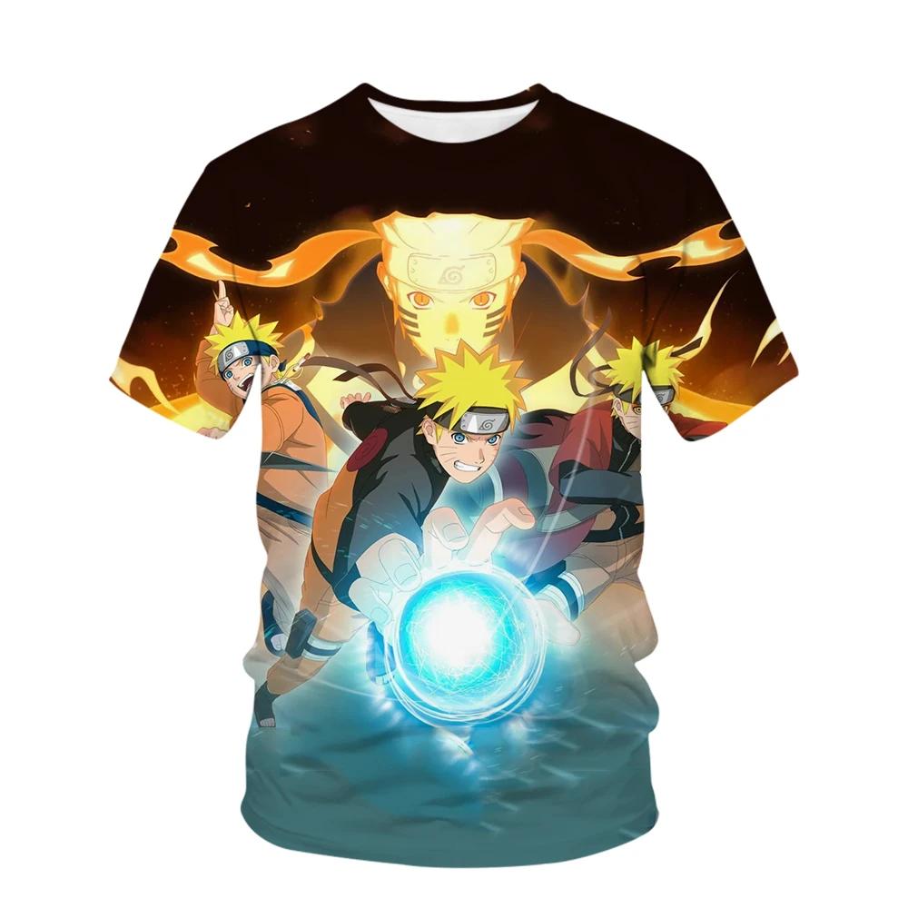 ETST0013 Zomer Naruto Hip Hop T-shirts voor heren Anime Kakashi Streetwear O-hals Korte mouwen Heren T-shirt Cartoon Grafische Tops Kleding L