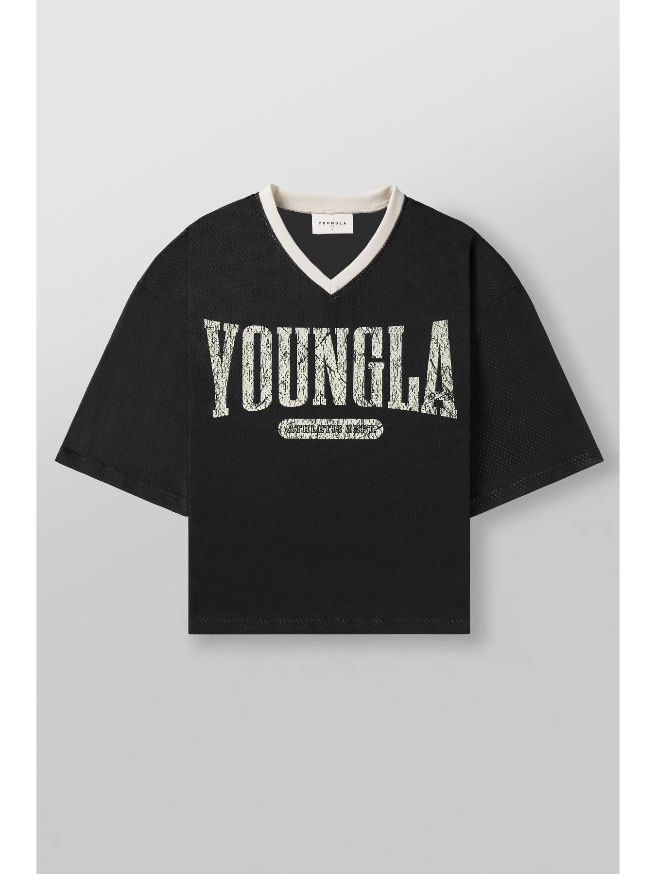 VantaGoods YOUNGLA Heren Amerikaans Oversized Sneldrogend Mesh T-shirt voor Zomersport & Fitness Large