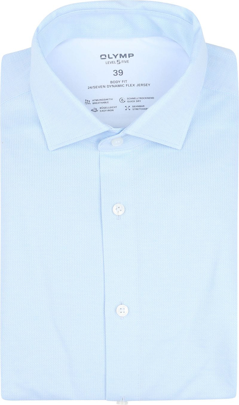 Olymp Overhemd Level 5 24/Seven Lichtblauw