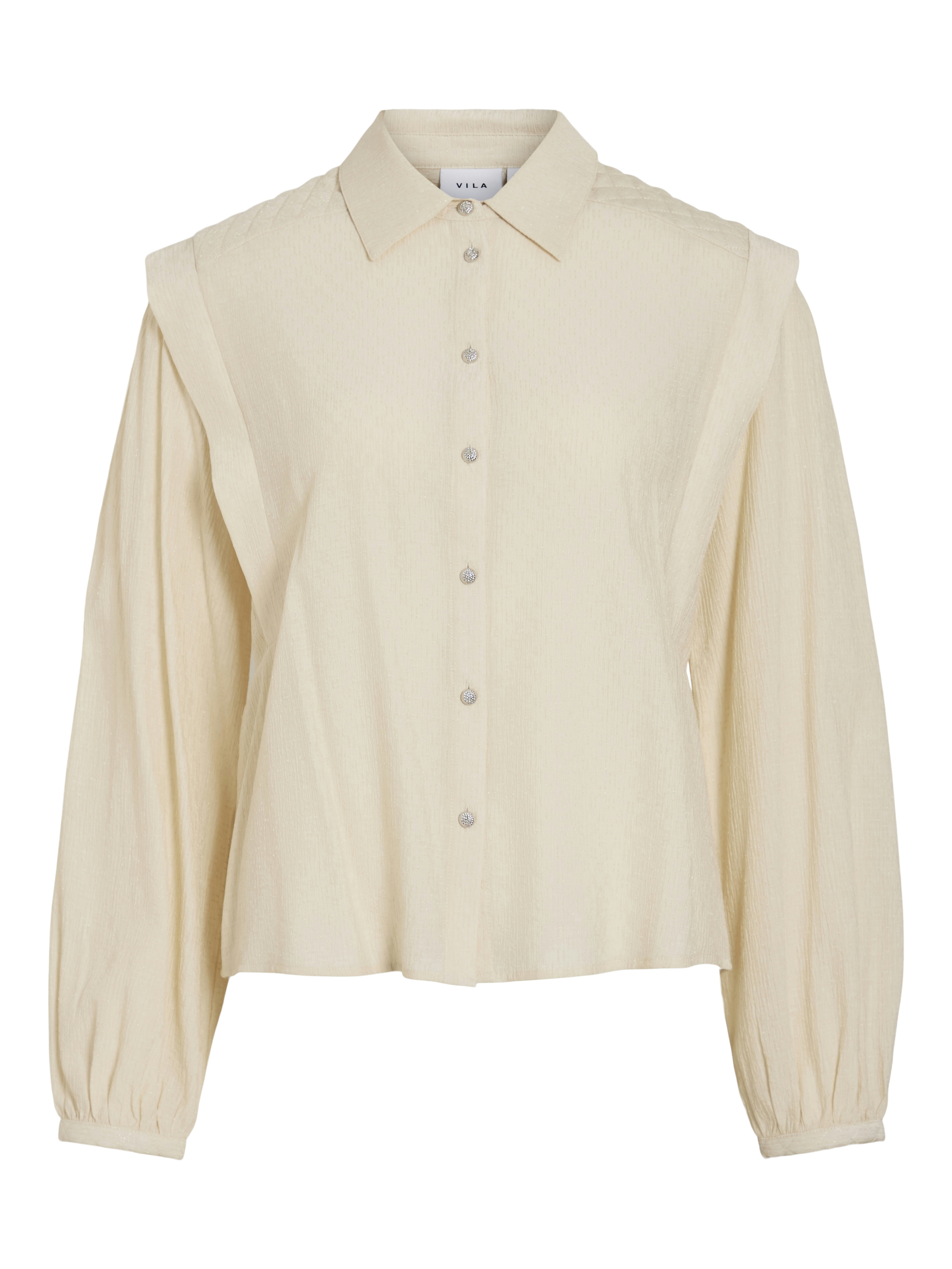 Vila vidaysa l/s quilt detail shirt/c 14109126 birch