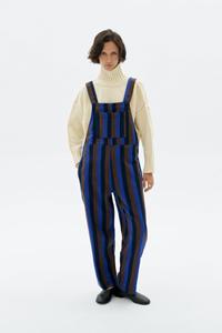 Thinking mu Damen vegan Jumpsuit Relaxed Luz Totenham Streifen Blau