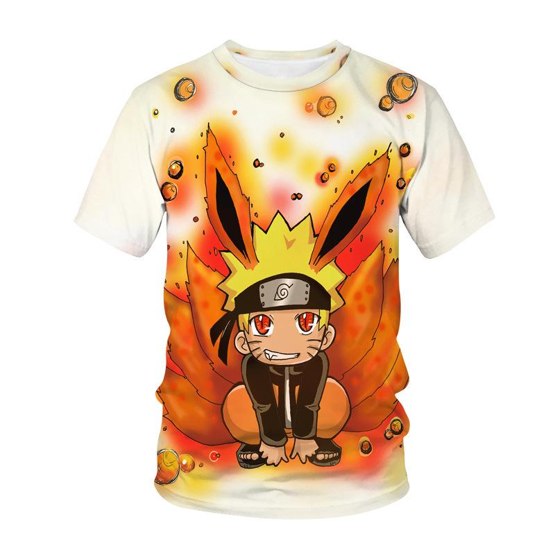 Baibao QIQI T-shirt met korte mouwen Naruto Japanse cartoon mode casual kinderen herenkleding 3D bedrukte topkleding met korte mouwen L