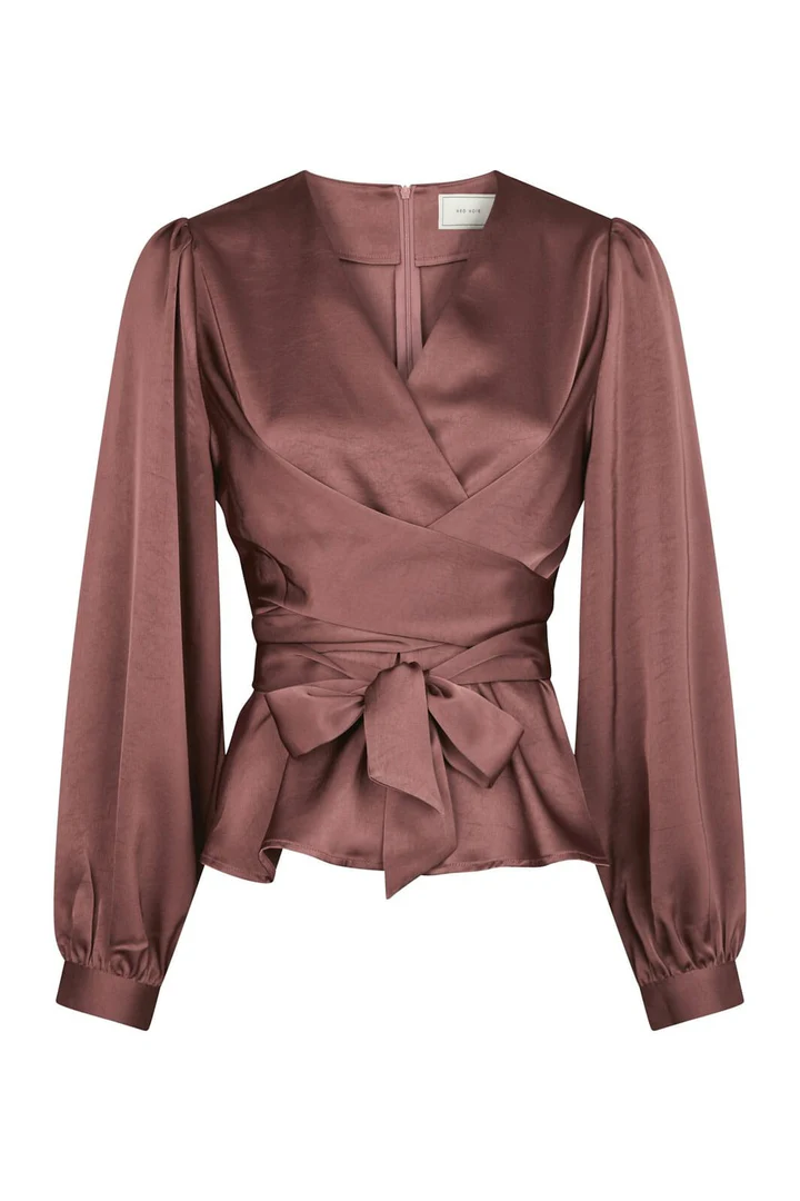 Neo Noir rista heavy sateen blouse 164803 393 dark rose