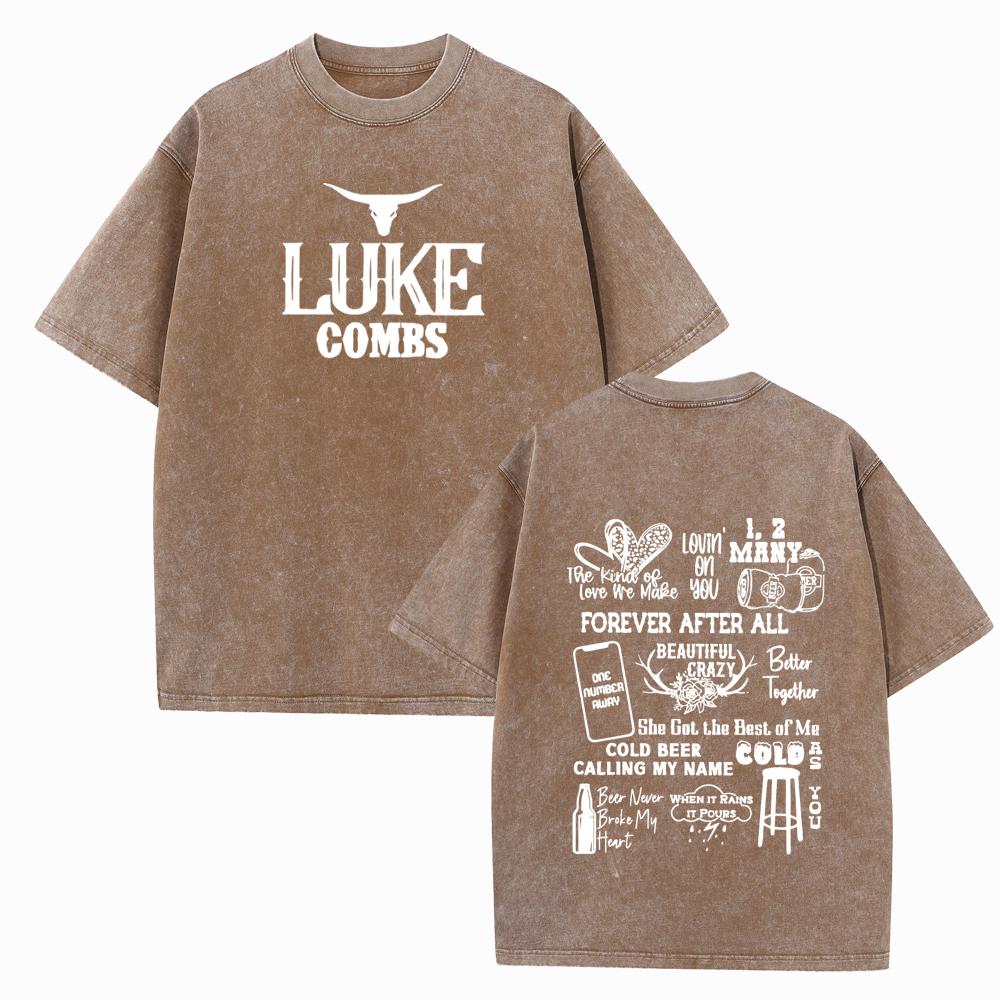 Enter Boutique Sports Clothing Collection Luke Combs Tour Shirts Vintage Harajuku Summer  Unisex O-Neck Short Regular  Sleeve Cotton T-Shirts 3XL