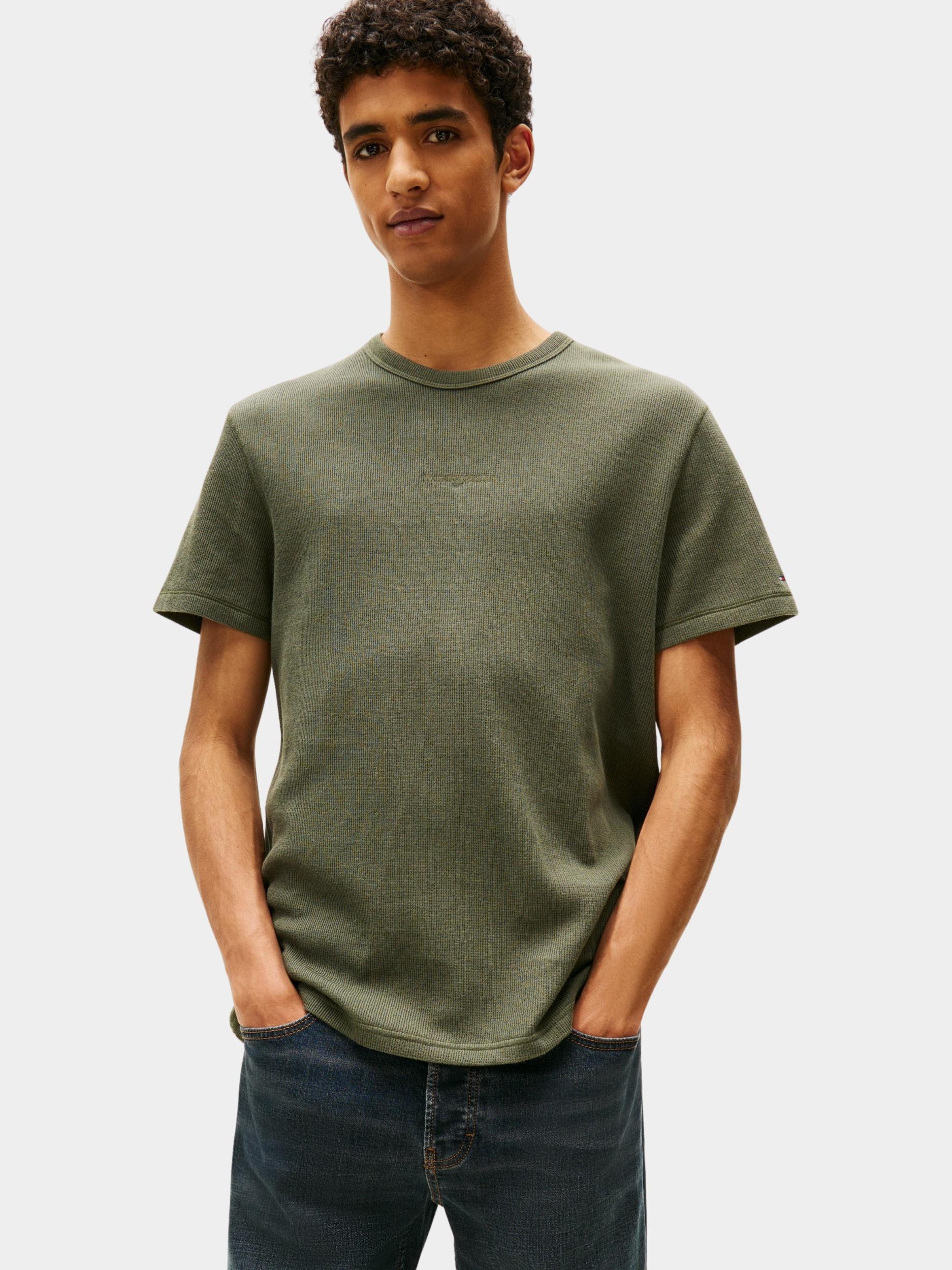 Tommy Hilfiger T-shirt korte mouw tjm slim waffle script tee dm0dm21778/mrh