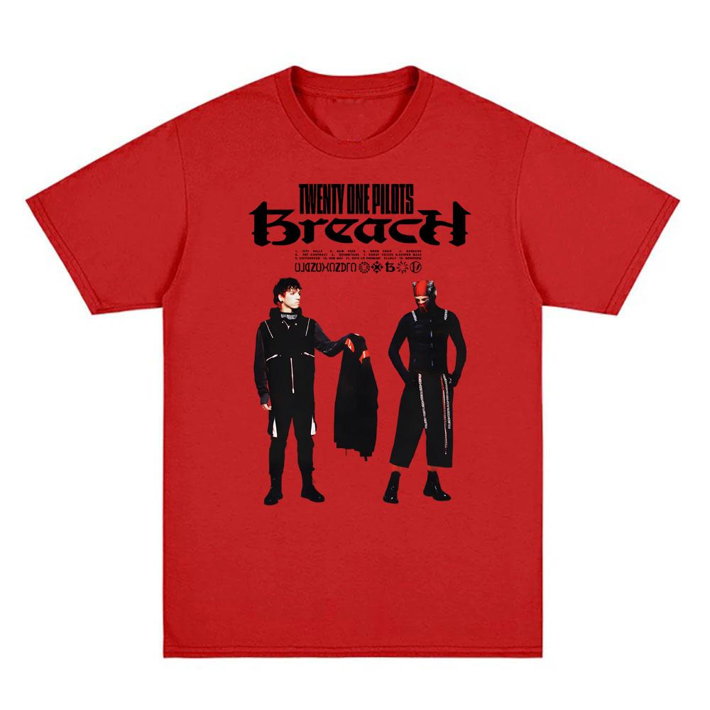 Trendy discount Twenty One Pilots- BREACH T Shirt 2025new Short Sleeve Singer's Same StyleTee-shirt Graphic Printing High Quality Summer Tshirt L