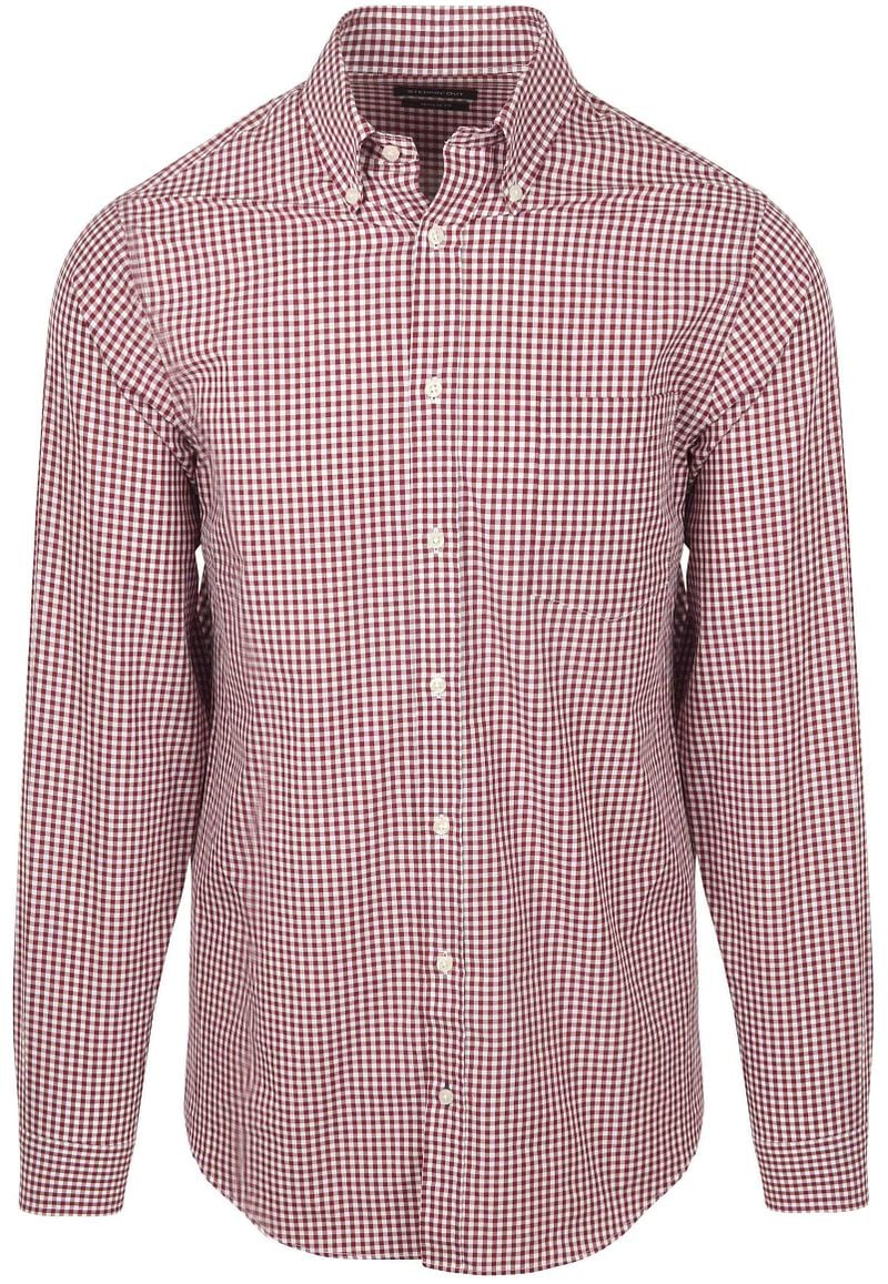 Steppin' Out Poplin Overhemd Ruit Rood