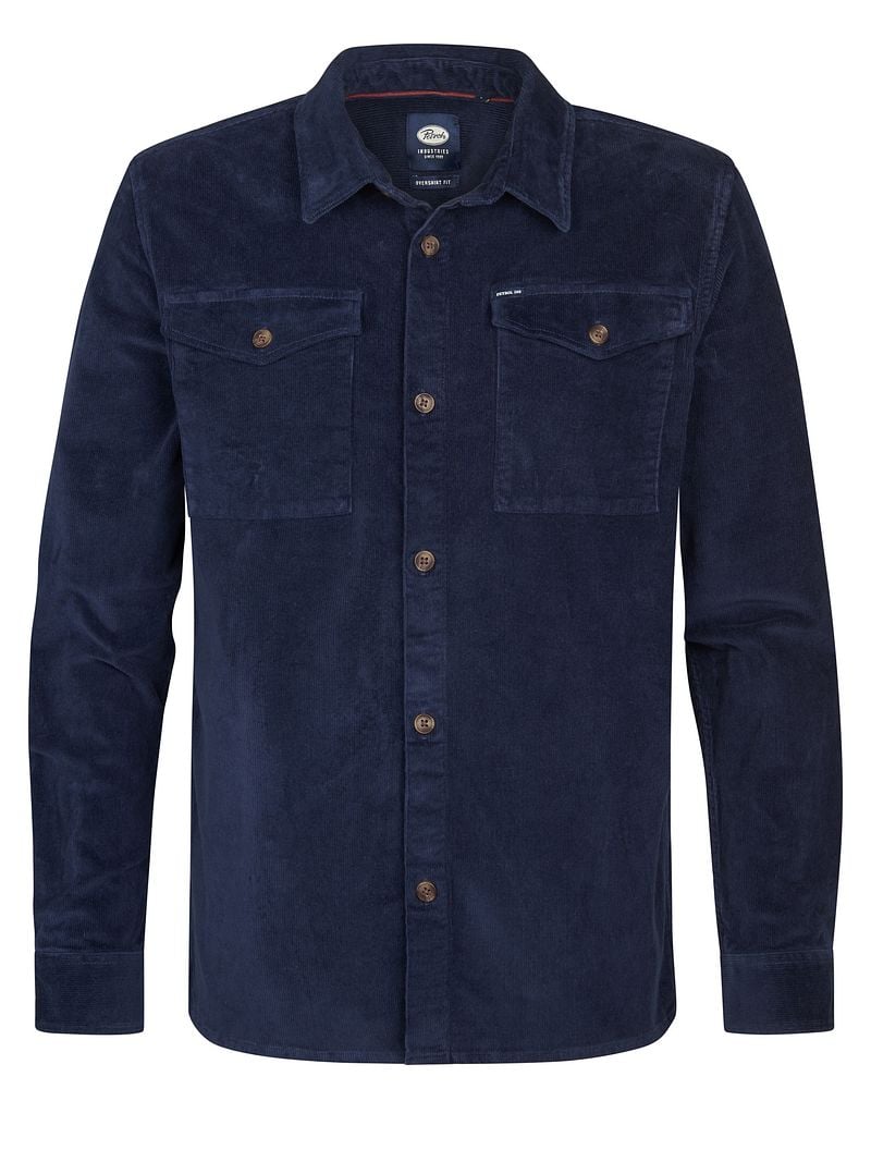 Petrol Overhemd Corduroy Navy