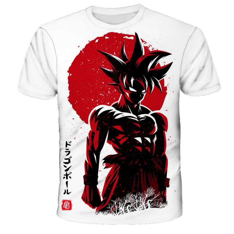 ETST 07 3-14Y Kind Goku Vegeta T-shirts Jongens Dragon Ball ZT Shirts Losse T-shirt Anime Tee Cartoon Tops Kinderen Zomer Jongen Korte Mouw 110cm