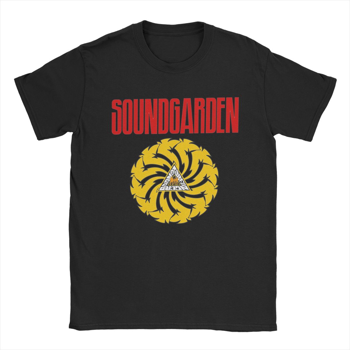 Comfortable season Funny Soundgarden Badmotorfinger T-Shirt for Men Round Collar Pure Cotton T Shirts Short Sleeve Tees Plus Size Tops M zwart