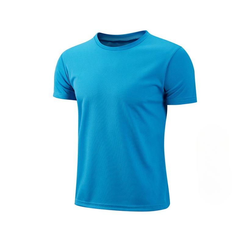 Lucky Black Cat Zomer T-shirt met ronde hals Sneldrogende kleding Werkkleding T-shirt met korte mouwen L meer blauwe kleur