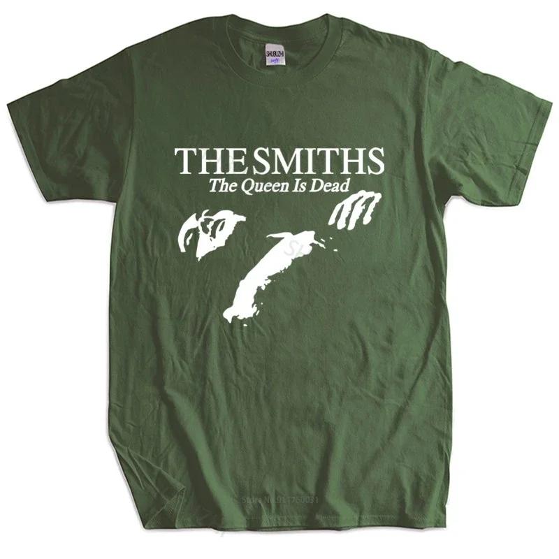 The best product for you Men Cotton T Shirt Summer Tops The Smiths  The Queen Is Dead  - T-Shirt, 1980's Indie, Morrissey Bigger Size Homme Black T-shirt M