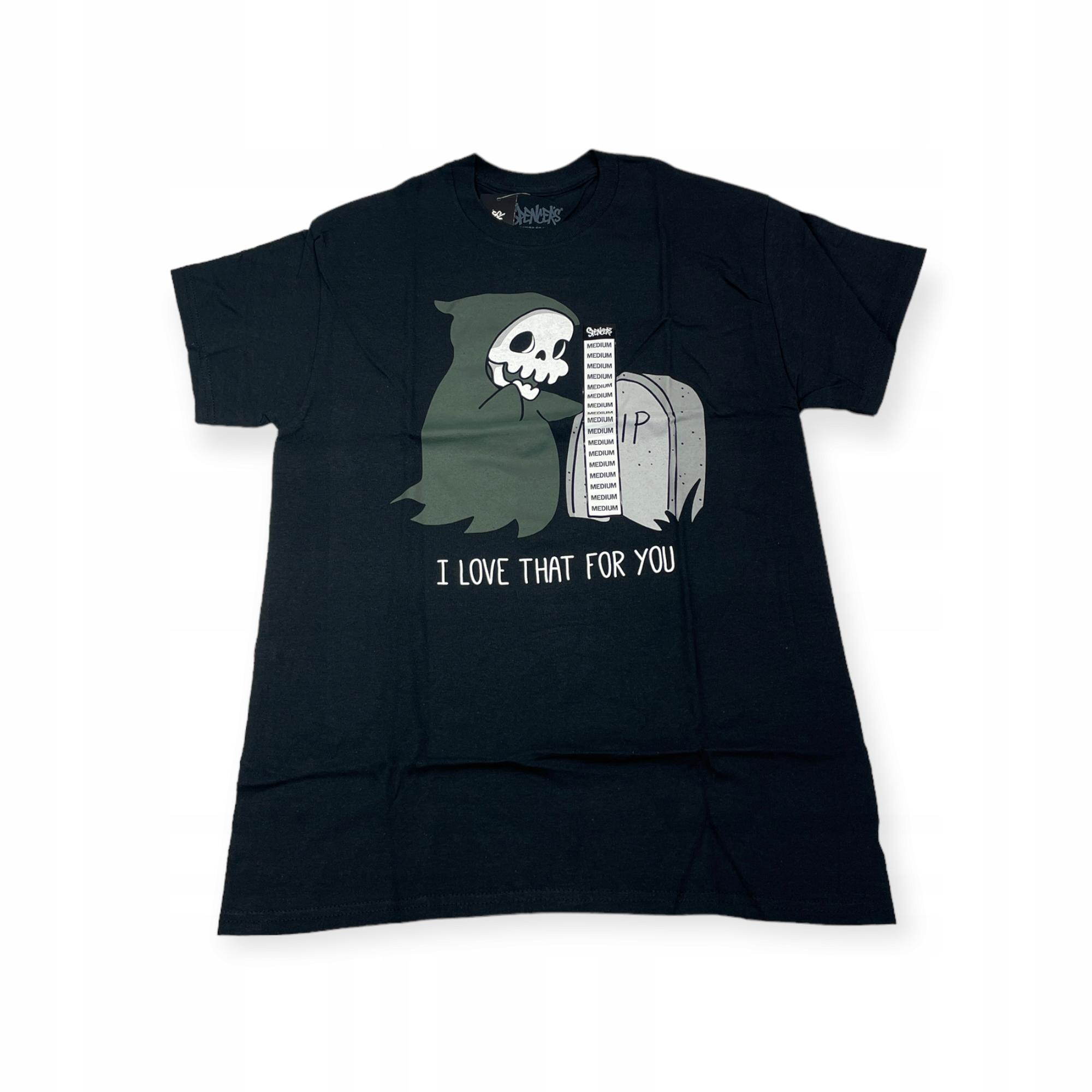 Outletup-clothes Koszulka T-shirt męski okrągły dekolt SPENCER'S NADRUK L