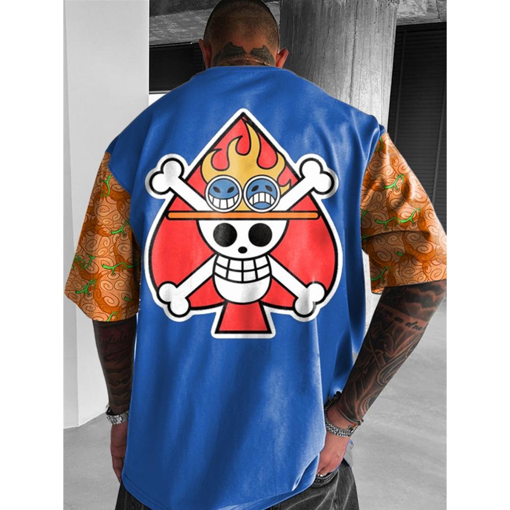 Xr 01 Zomer Anime High Street Oversize T-shirt 3d Print Heren T-shirt Hip Pop Korte Mouw Retro Street T-shirt Voor Heren 2XL