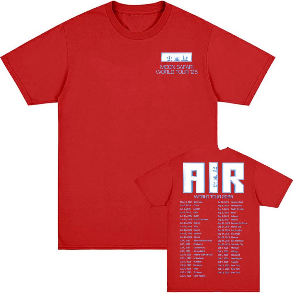 ZheXiong TEE Air MOON SAFARI World Tour 2025 T-shirt Short Sleeve Casual Unisex Streetwear T-shirt Summer Cotton Round Neck Tshirts for Men 4XL