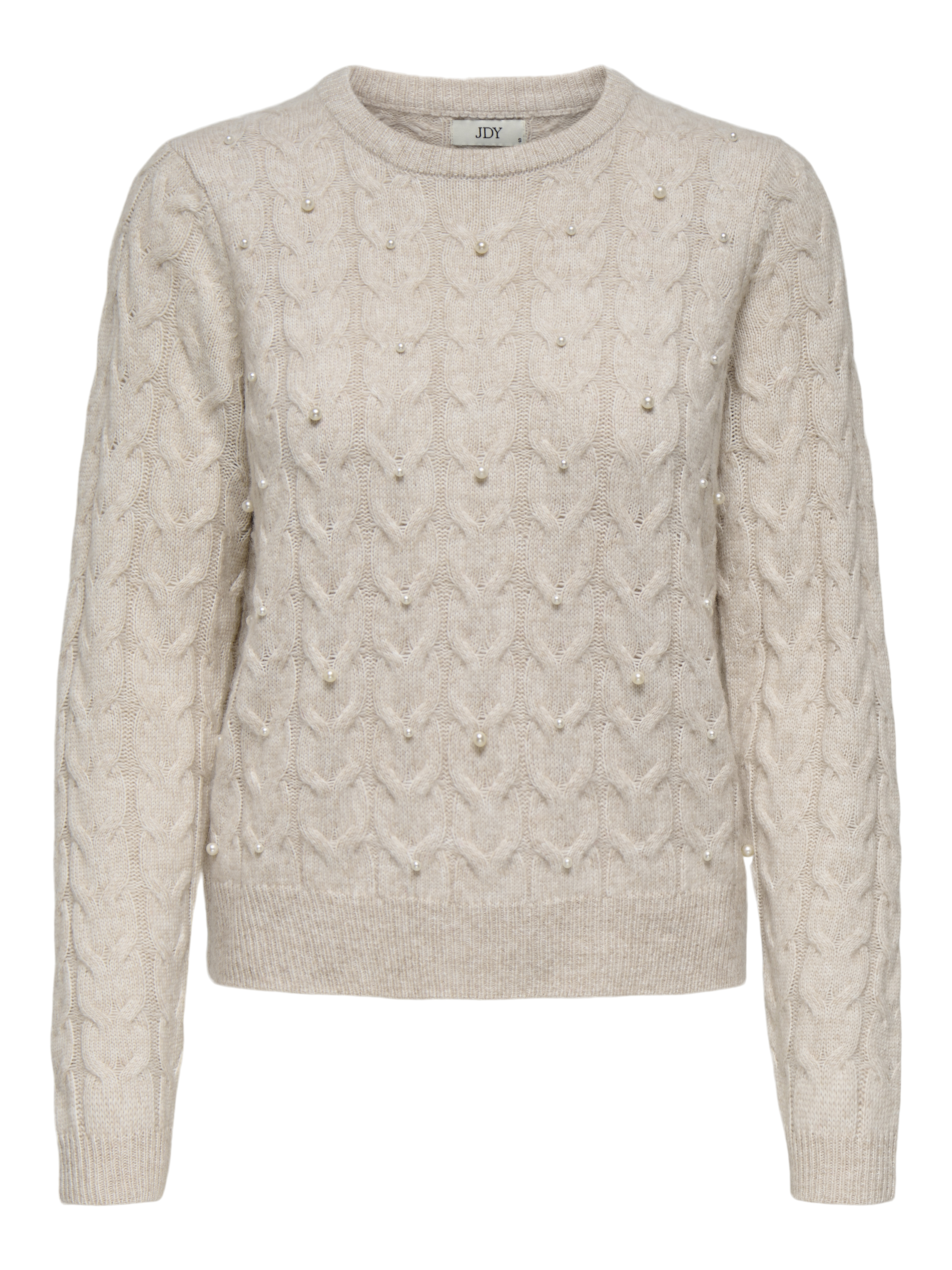 Jacqueline de Yong carmen l/s o-neck pearl pullover 15347819 birch