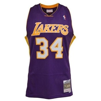 Mitchell And Ness T-shirt Korte Mouw  Nba LA Lakers Shaq Oneal Swingman