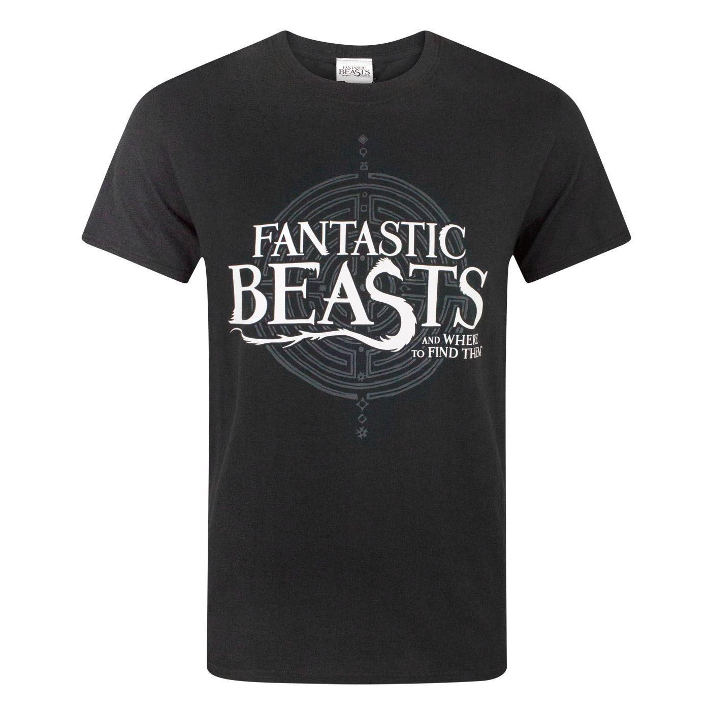Fantastic Beasts And Where To Find Them Fantastische beesten en waar ze te vinden Heren T-shirt met logo XXL zwart