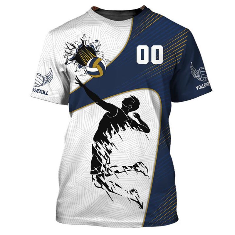 Bobby4 Volleybal Sport T-shirt voor Heren Dames Dagelijks Casual Mode Korte Mouw T-shirts Buiten Straat Aangepaste Naam DIY T-shirt Top 2025 XL