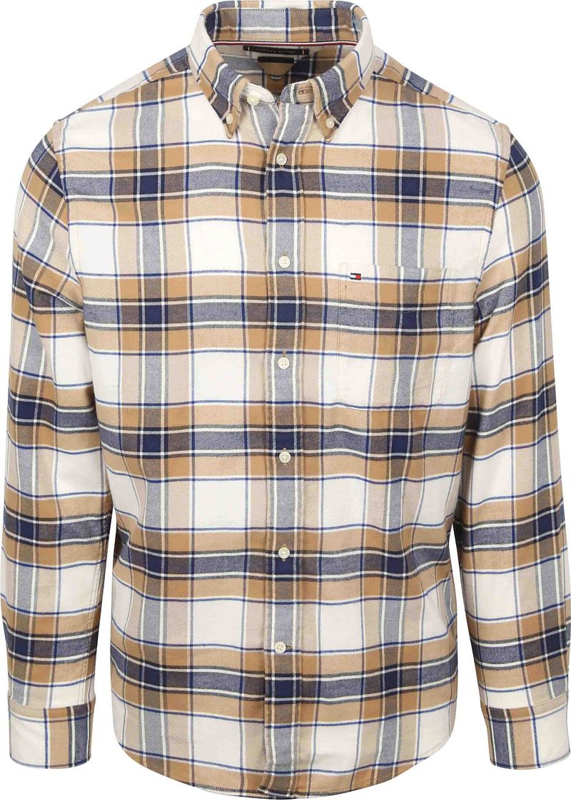 Tommy Hilfiger Flanel Overhemd Ruit Beige