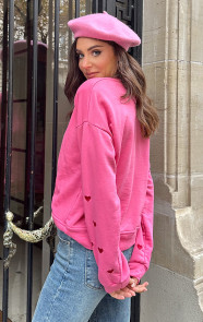 The Musthaves Oversized Heart Sweater Roze