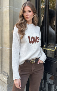 The Musthaves Love Lace Sweater Beige