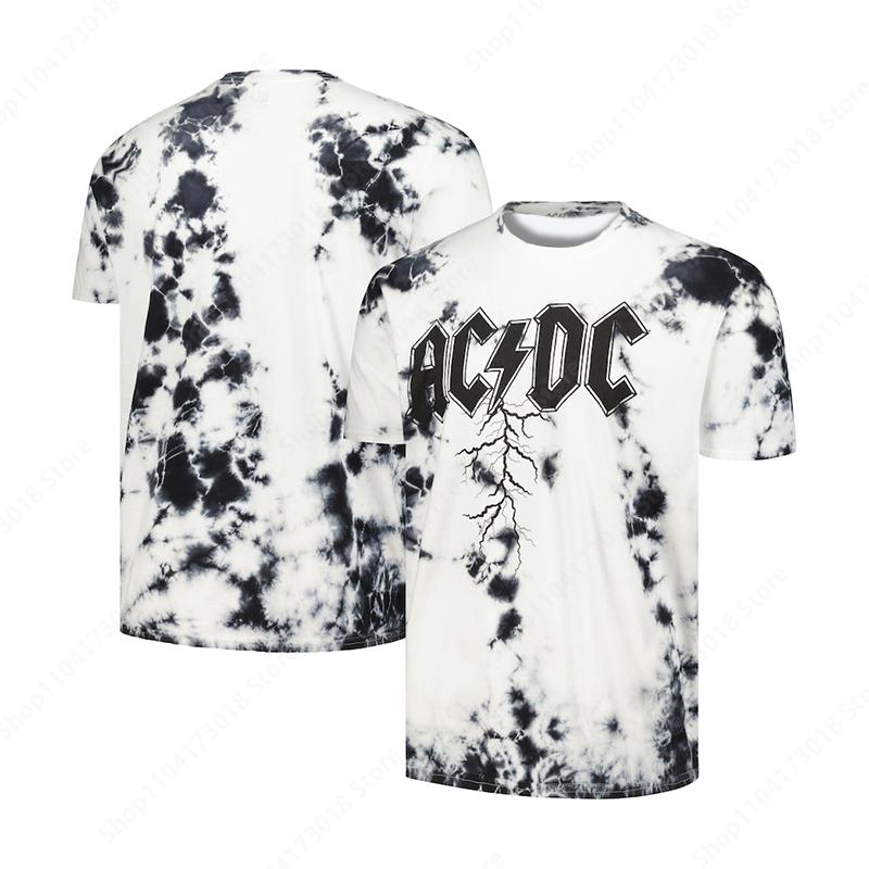Huiteng Men's and women's crew neck short sleeve T-shirt AC/DC 3D printed pop Rock street casual top New summer fashion 2XL