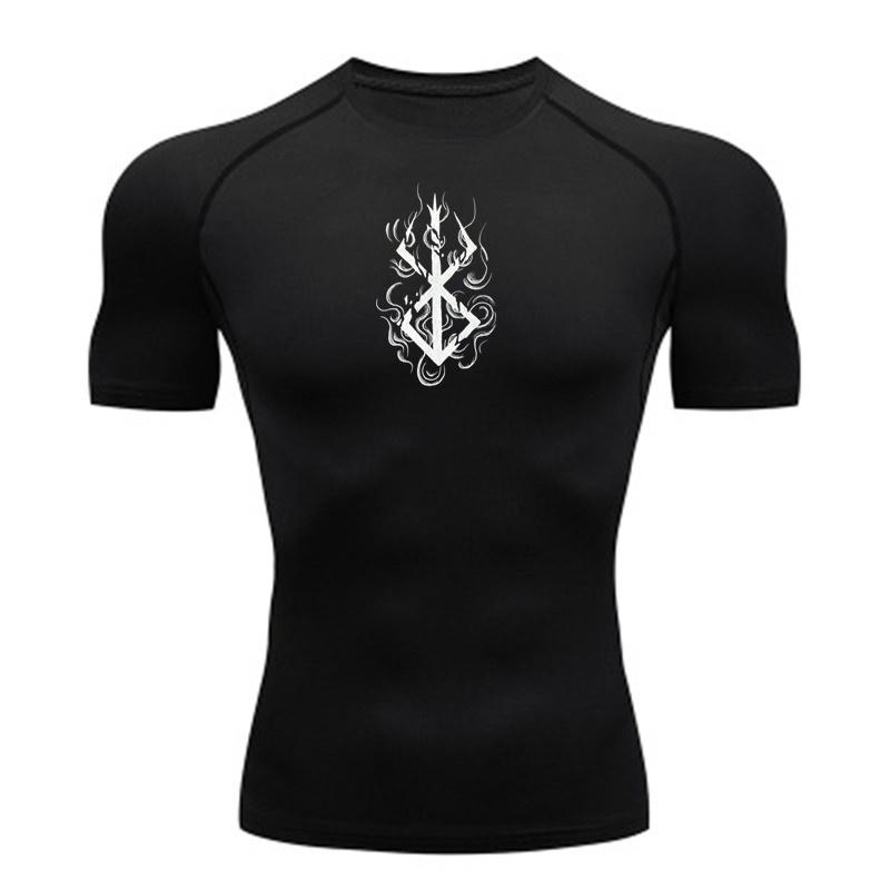 Clothing No.1 Anime Heren Compressie Shirt Fitness Sport Hardloop Tight Gym T-shirts Atletische Workout Snel Drogende Tops T-shirt Zomertop y2k S