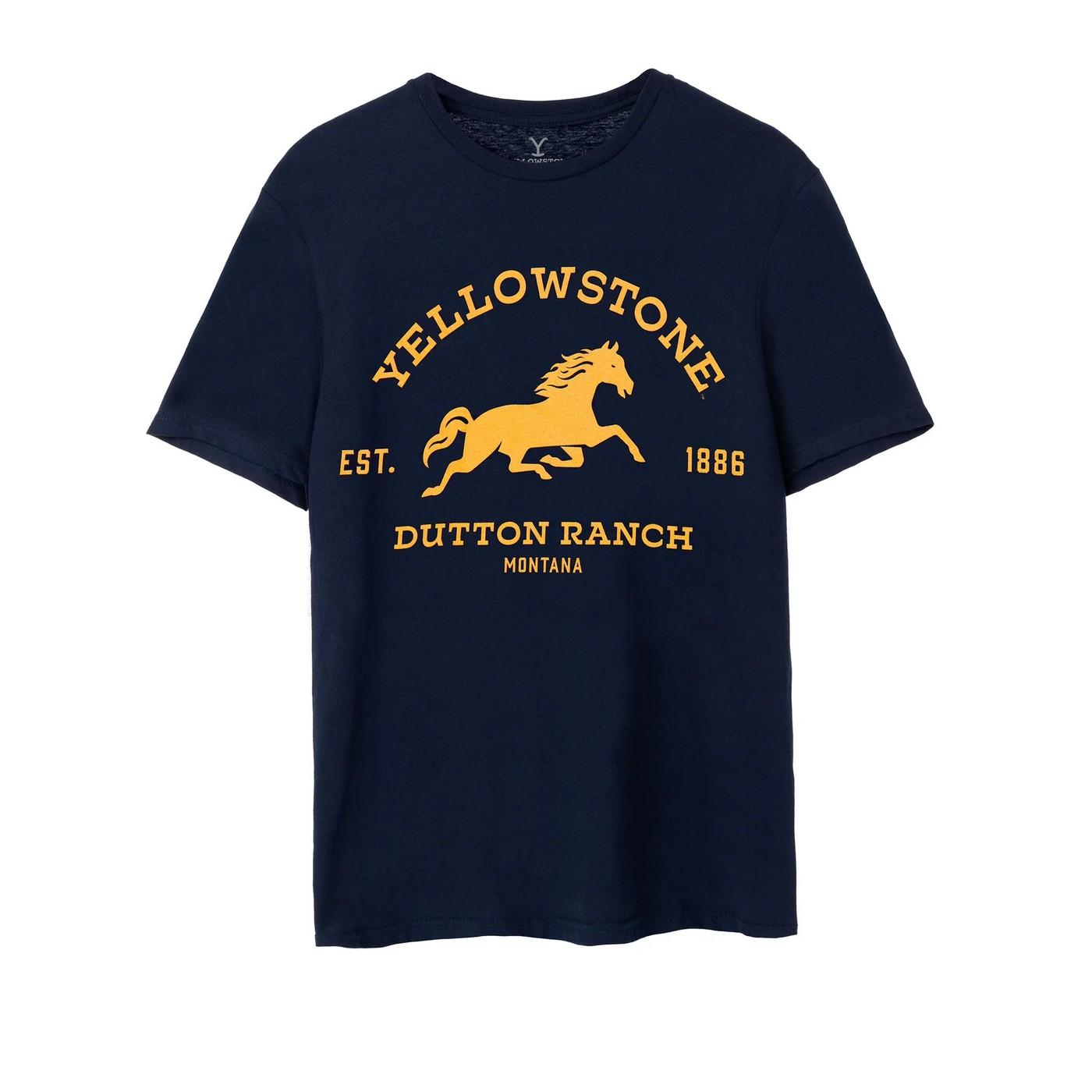 Pertemba FR - Apparel Yellowstone Heren Dutton Ranch Logo T-shirt met korte mouwen M