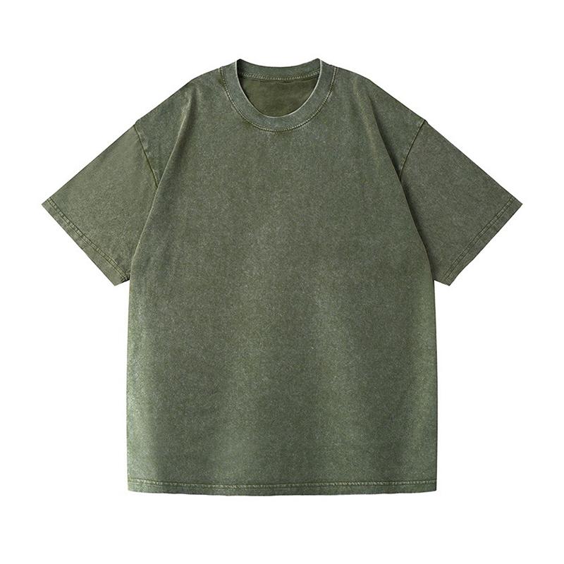 Phoca largha Heren katoenen T-shirt effen ronde hals korte mouw los T-shirt zomer vintage vakantie T-shirt voor mannen ademend lichtgewicht zacht pullover top 3XL