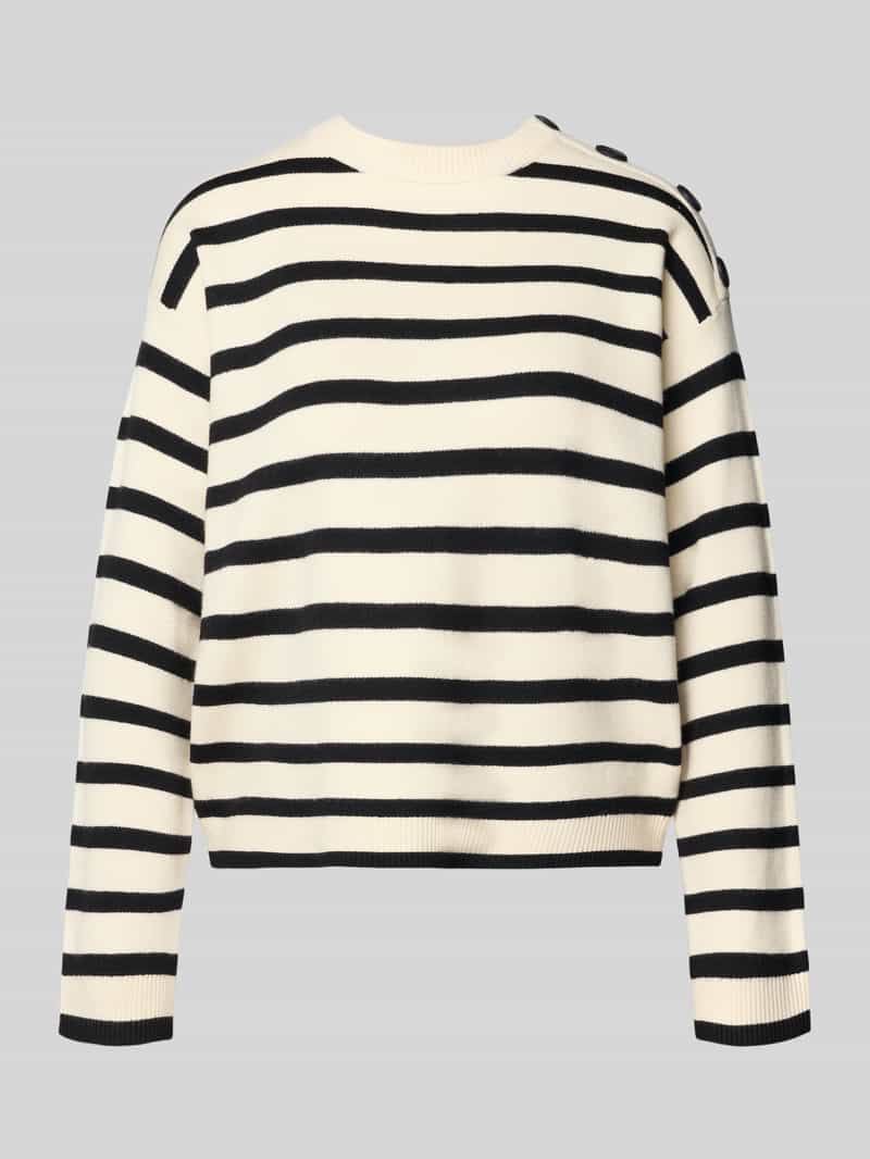 Vero Moda Trui met ronde hals VMSABA LS O-NECK BUTTON PULLOVER GA NOOS