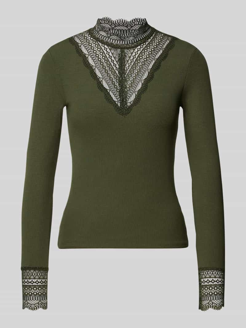Only Kanten shirt ONLTILDE L/S HIGH NECK LACE TOP JRS
