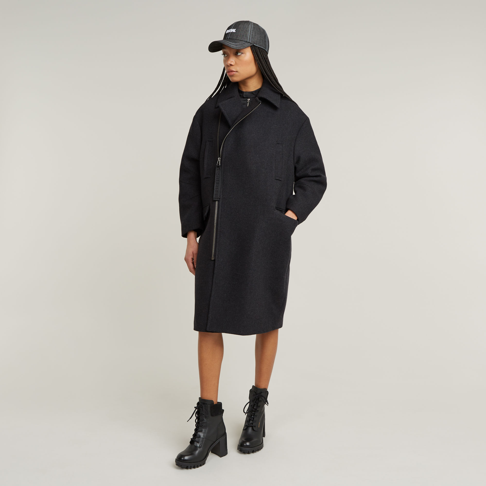 G-Star RAW Zip Cocoon Jas Oversized - Grijs - Dames