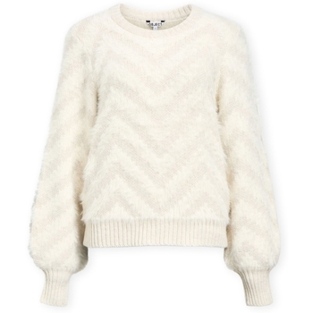Object Trui  Noos Hollow Knit - White Sand/Morel