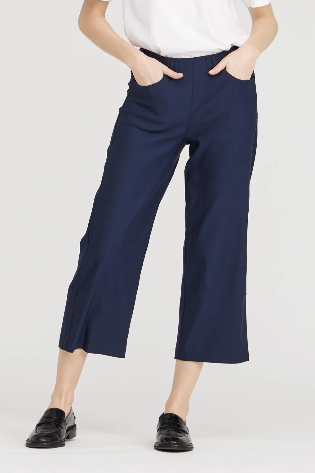 LAURIE Damen vegan Hose Crop Loose Donna Navy