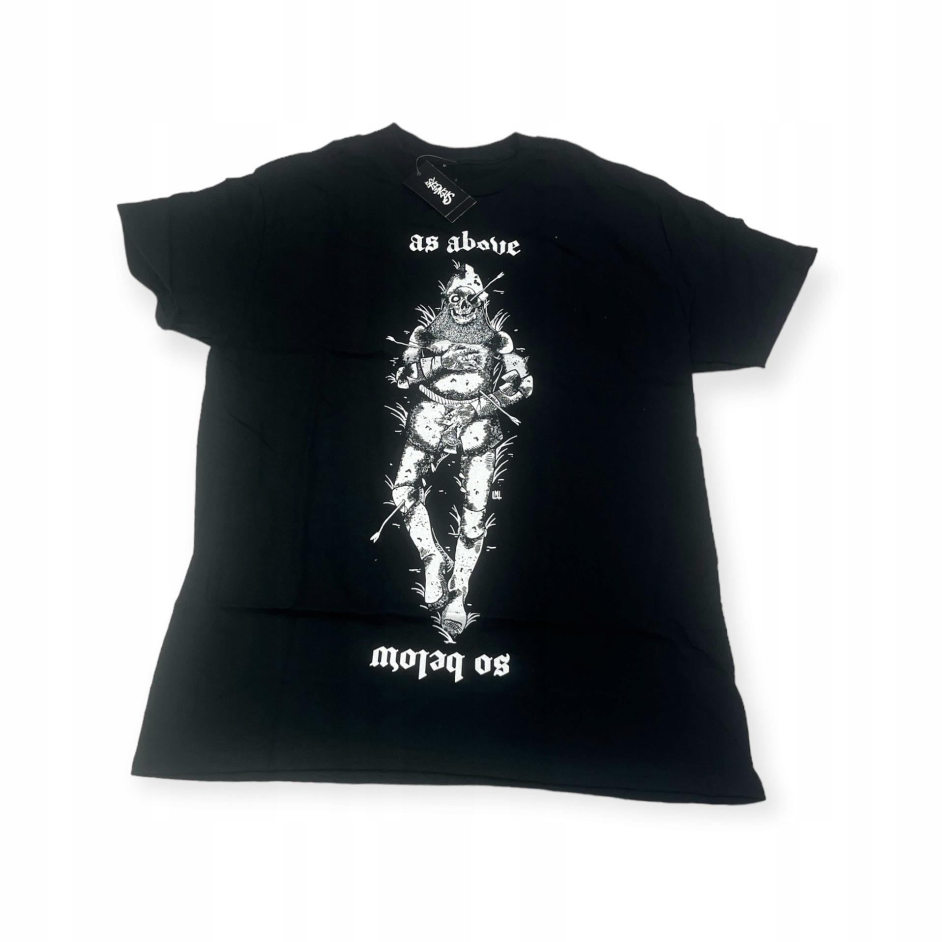 Outletup-clothes Koszulka T-shirt męski okrągły dekolt SPENCER'S NADRUK M