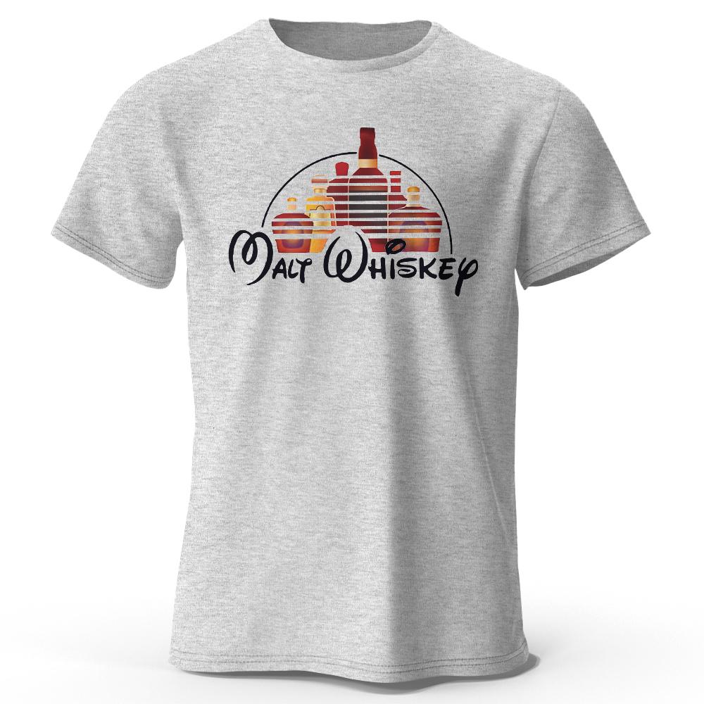 WowClassic Heren Malt Whiskey Bedrukt T-shirt 100% Katoen Oversized Grappige Grafische T-shirts voor Heren Dames Zomer Tops L