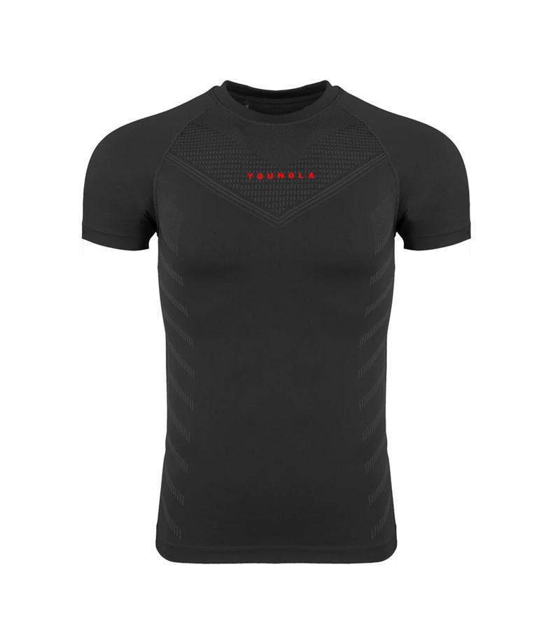 BigSopping 2023 Men's High-Elastic Muscle Fit Sports T-Shirt - Short-Sleeved Fitness Training Wear XL