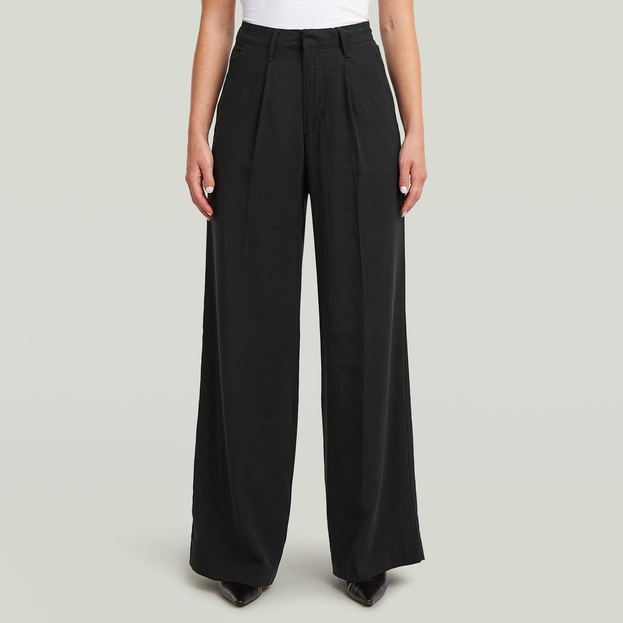 G-Star RAW Fluid Wide Leg Broek - Zwart - Dames