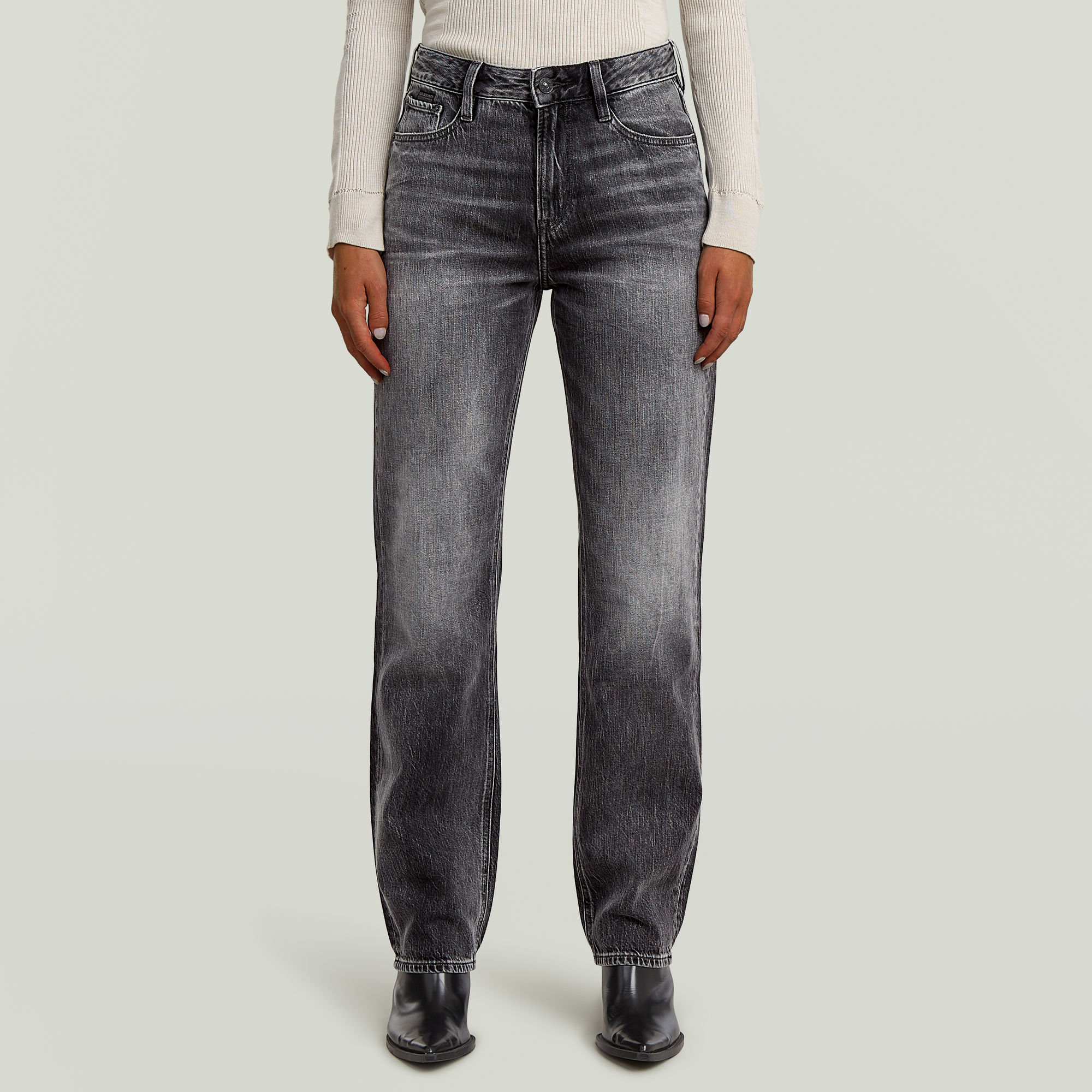 G-Star RAW Iggie Straight Jeans - Grijs - Dames