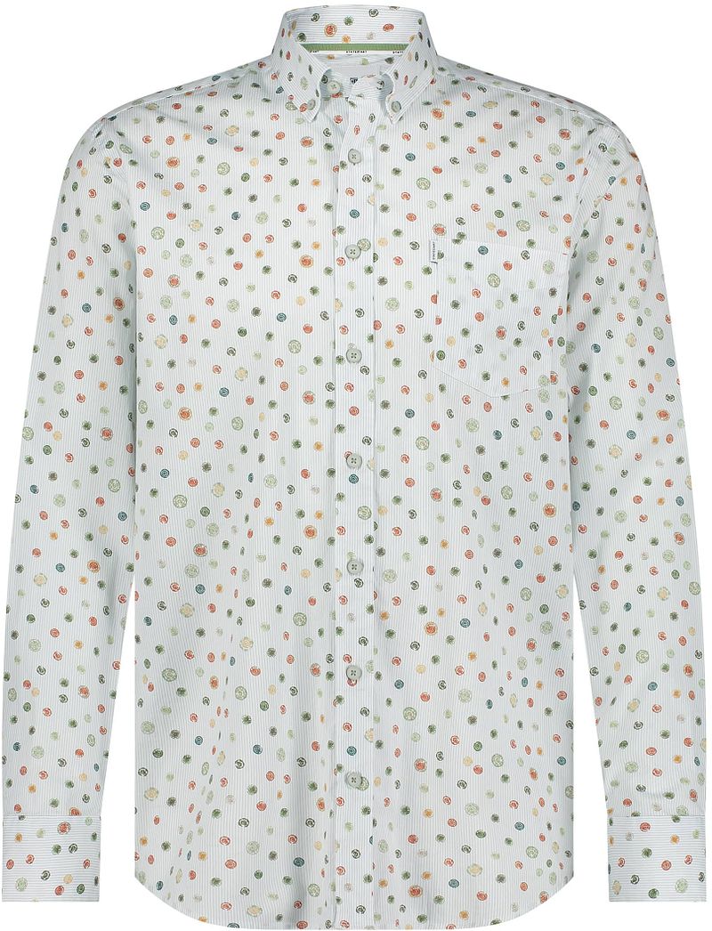 State of Art Shirt Poplin Printed Stripe Multicolour