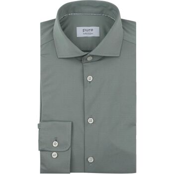 Pure Overhemd Lange Mouw  The Functional Shirt Super Stretch Groen