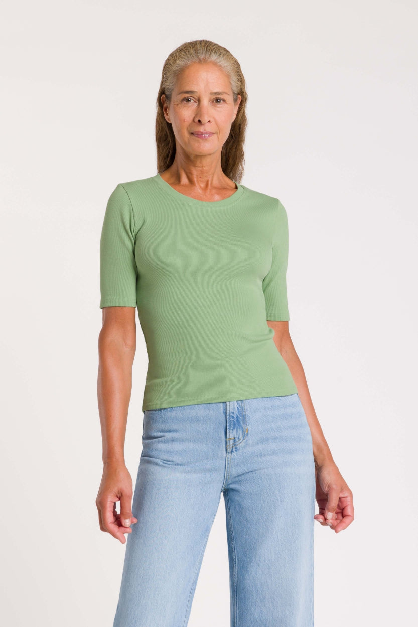 Kings Of Indigo Damen vegan T-Shirt Rina Mistelzweig HellgrÃ¼n