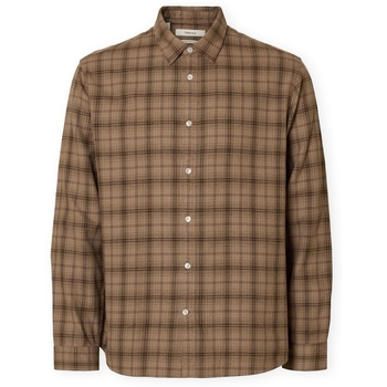 Selected Overhemd Lange Mouw  Noos Regnoah Shirt - Savannah Tan/Brown