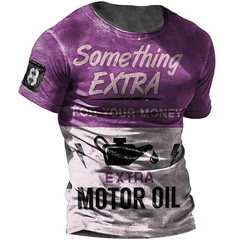 ETST 07 Mannen Vintage Motorfiets T-shirt 3d Print Casual Korte Mouw Losse Oversized T-shirts Voor Mannen Sweatshirt Heren Top Kleding camise L