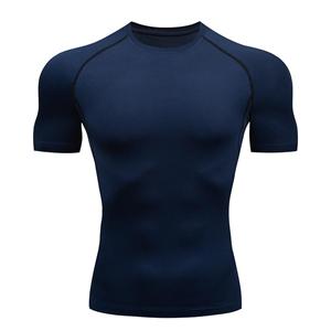 Jun Lin NO.1 Mannen Running Compressie T-shirt Korte Mouw Sport Tees Gym Fitness Sweatshirt Mannelijke Jogging Trainingspak Atletische Shirt Tops M