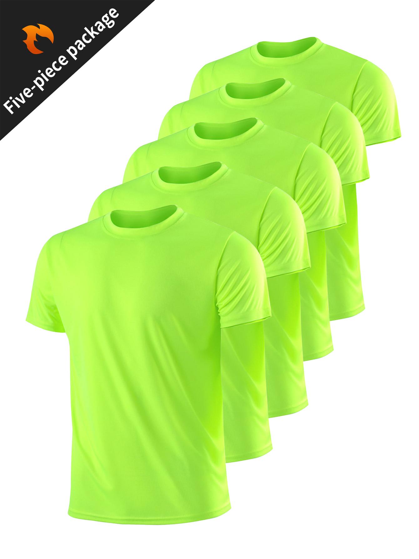 Sports-Sunzel 5 stuks/set heren casual ademende snel drogende korte mouwen sport T-shirts XL